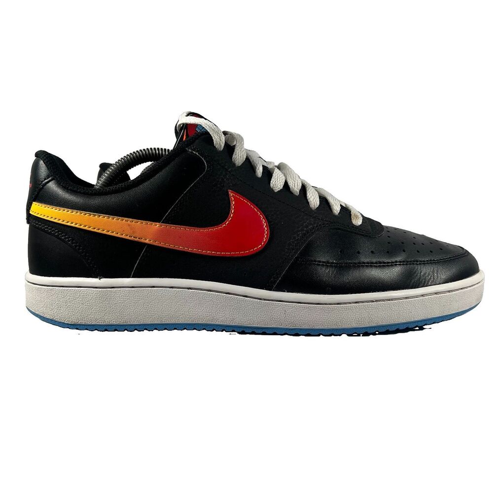 Nike Court Vision Low Black Gradient Lace Up Shoes Sneakers Men's Size 10